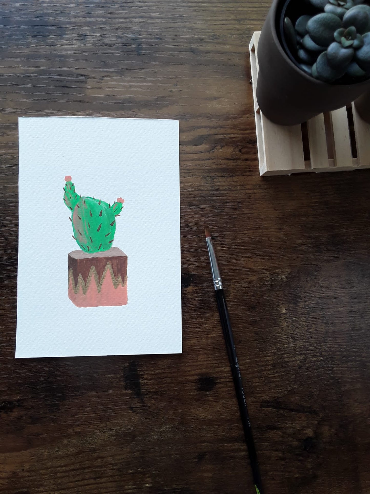 |Cactus Painting | Painting in the Desert Series