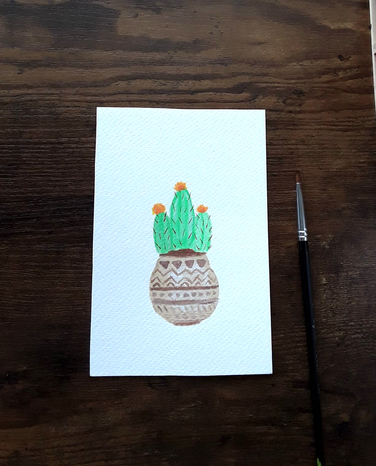 |Cactus Painting | Painting in the Desert Series