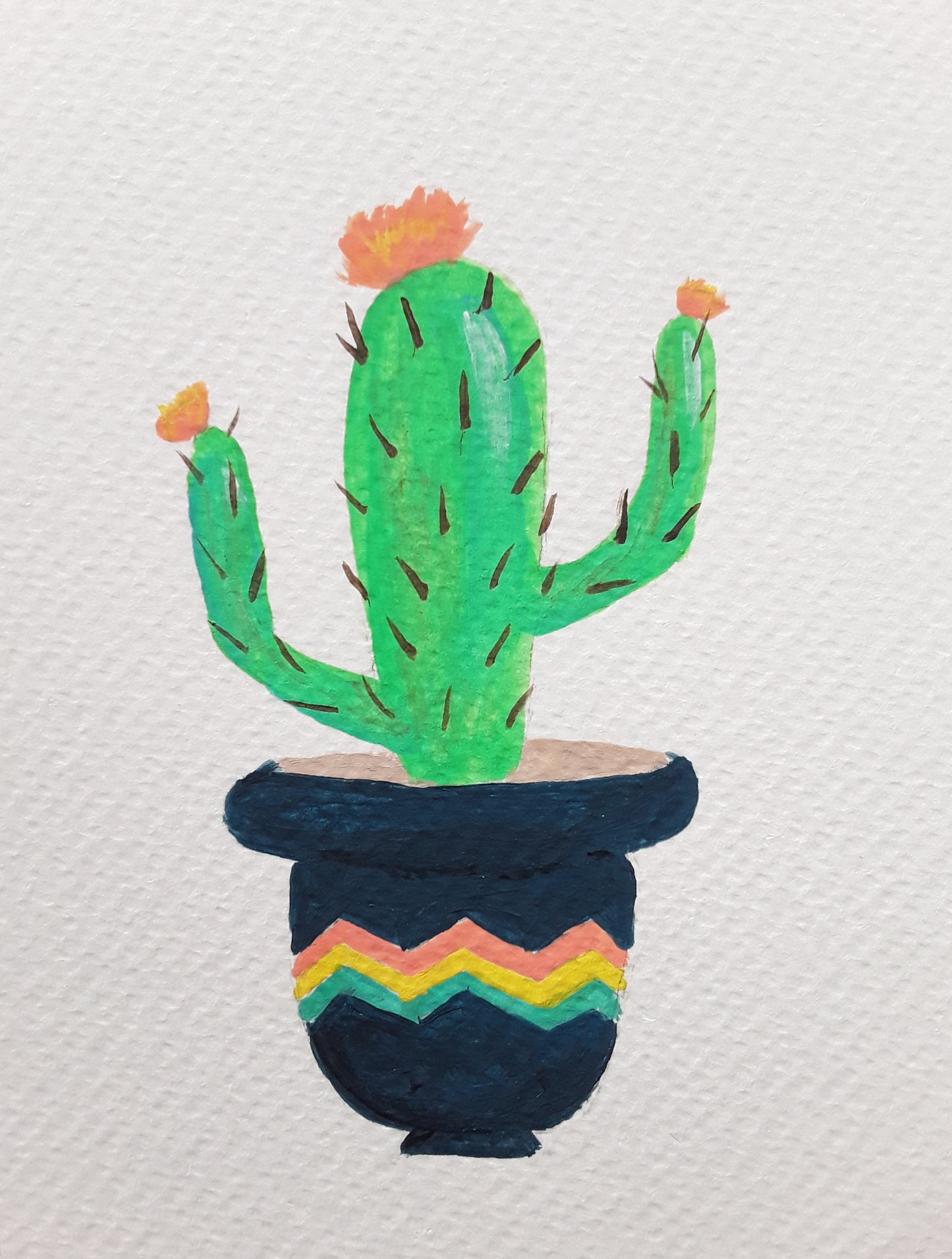 |Cactus Painting | Painting in the Desert Series