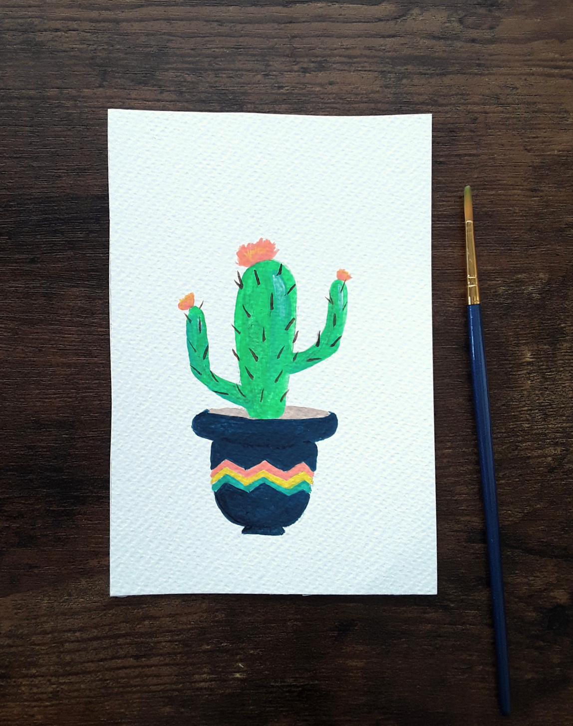 |Cactus Painting | Painting in the Desert Series