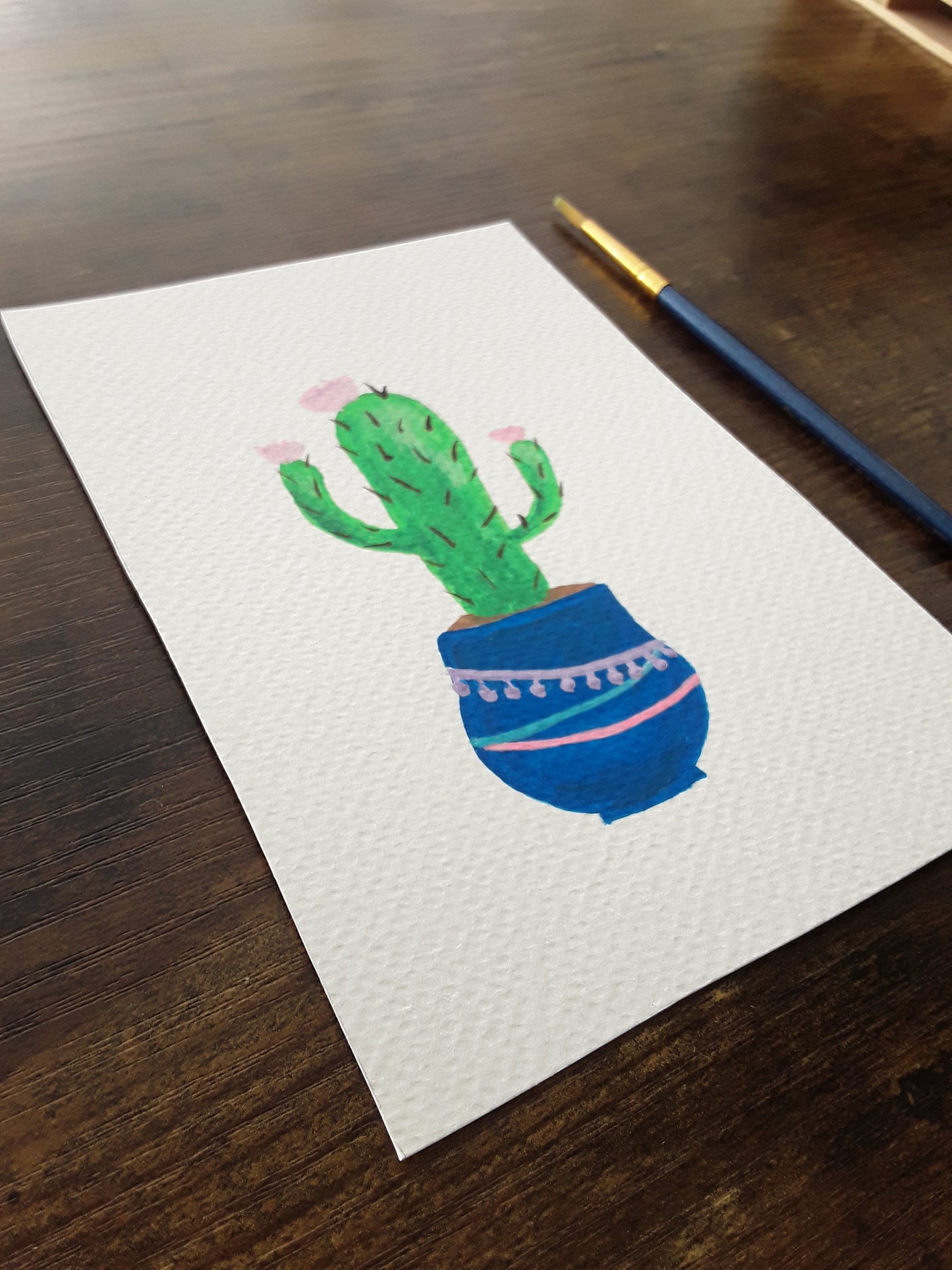|Cactus Painting | Painting in the Desert Series