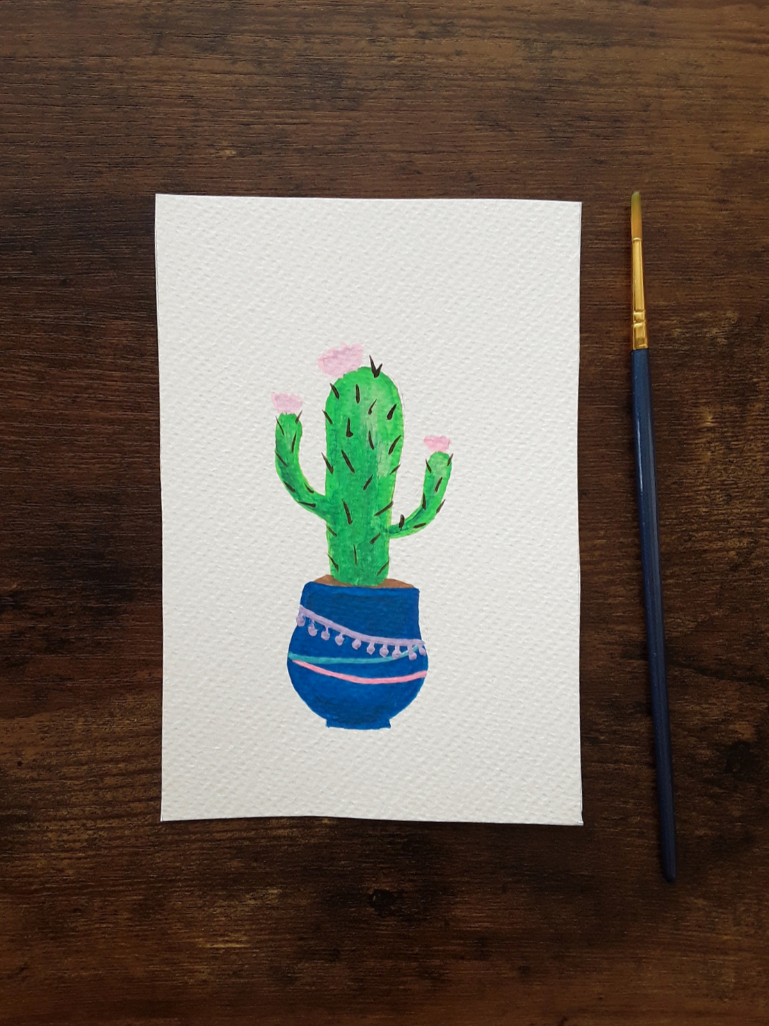 |Cactus Painting | Painting in the Desert Series