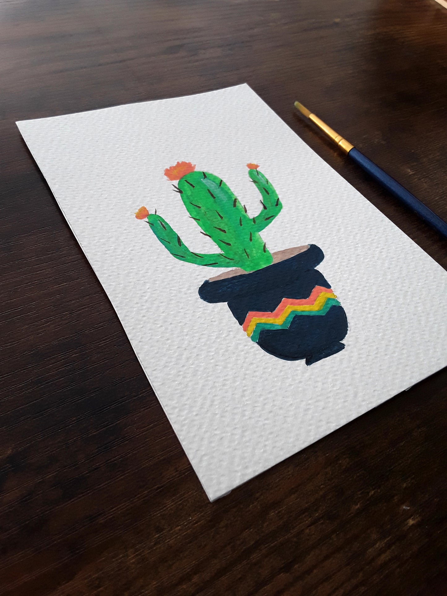 |Cactus Painting | Painting in the Desert Series