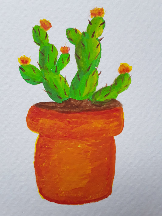 |Cactus Painting | Painting in the Desert Series