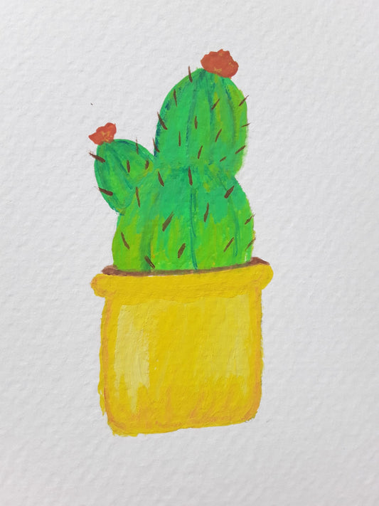 |Cactus Painting | Painting in the Desert Series