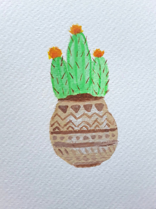 |Cactus Painting | Painting in the Desert Series