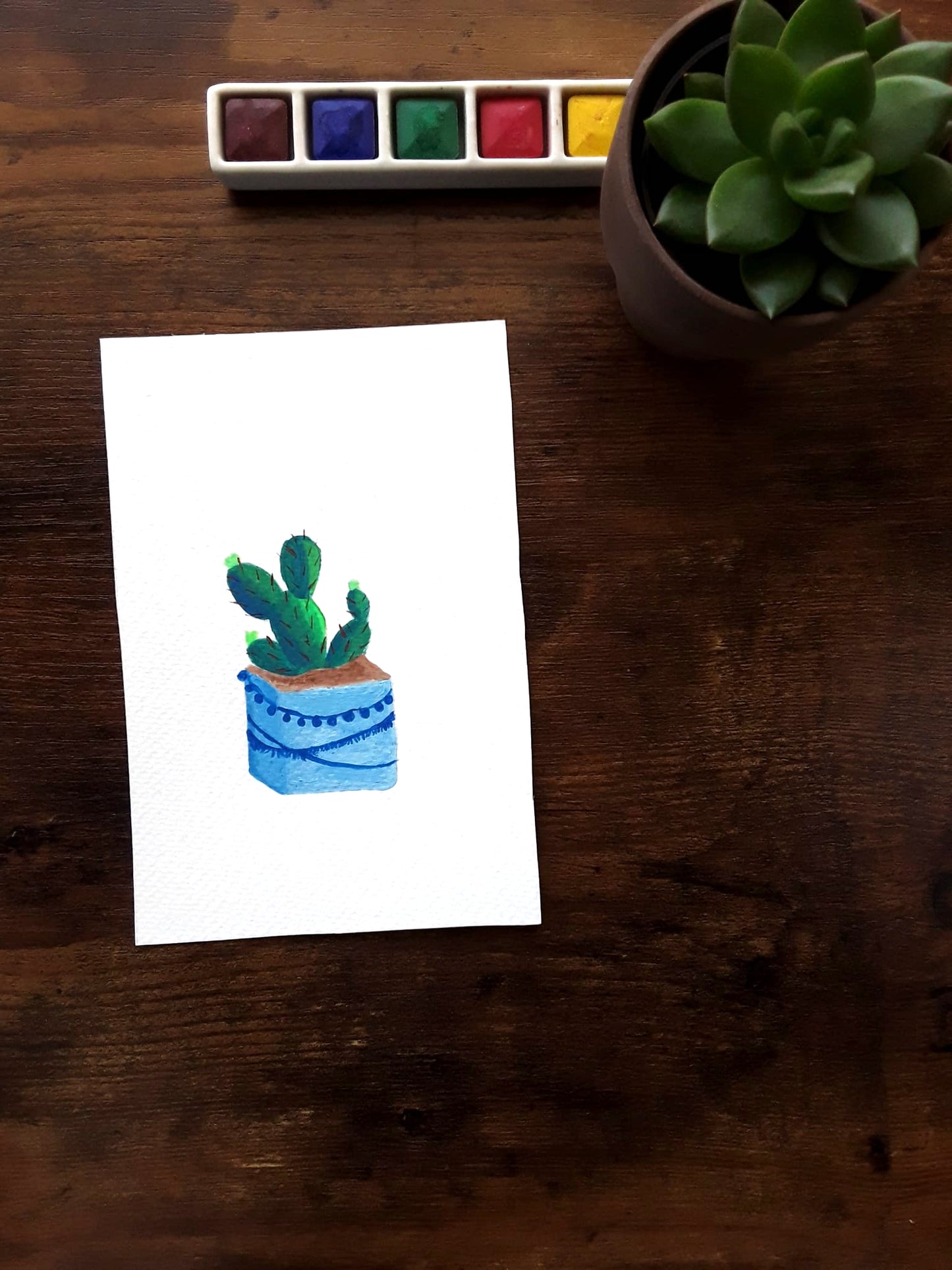 |Cactus Painting | Painting in the Desert Series