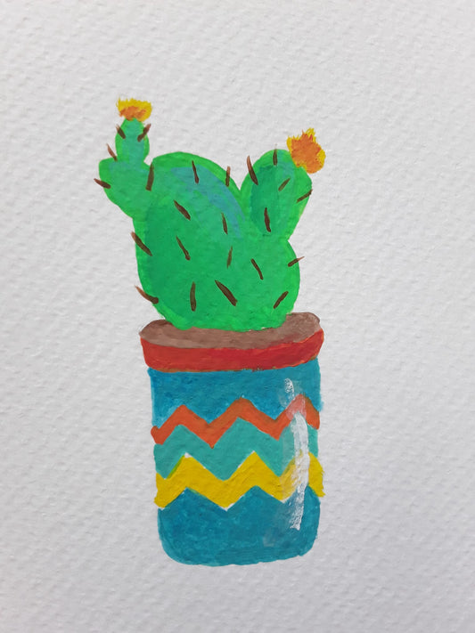 |Cactus Paintings | Painting in the Desert Series
